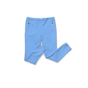 Calvin Klein Light Blue Trousers with Zipper Accents